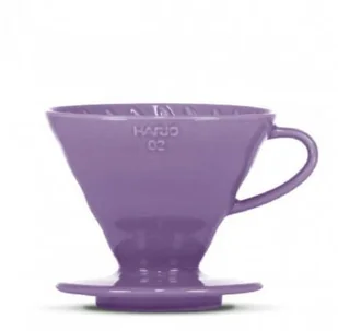 Hario Ceramiczny dripper V60-02 fioletowy + 40 szt. filtrów 48.80. HAVM-02F - Zaparzacze i kawiarki Hario Ceramiczny dripper V60-02 fioletowy + 40 szt. filtrów 48.80. HAVM-02F - Zaparzacze i kawiarki - miniaturka - grafika 1