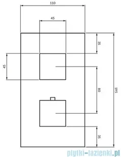 Omnires Fresh bateria termostatyczna 2-wyjściowa element natynkowy chrom FR7136ROCR - Baterie podtynkowe - miniaturka - grafika 2
