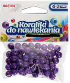 Półfabrykaty do biżuterii - Brewis Koraliki ozdobne fioletowe K8 8mm VB8867 - miniaturka - grafika 1