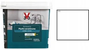 V33 Farba renowacyjna Płytki Ceramiczne 0 75 l biały - Farby do metalu - miniaturka - grafika 5