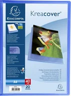 Koszulki na dokumenty - Exacompta 5722e Binder z PP 500 z 20 koszulek Krea Cover prezentacyjna Chromaline, w formacie DIN A4, przezroczysty niebieski 5722E - miniaturka - grafika 1