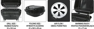 Lund GRILL WĘGLOWY PRZENOŚNY 33 X 35,5CM - Grille - miniaturka - grafika 8