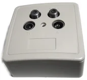 Akcesoria TV-SAT - Gniazdo Końcowe Antenowe Rtv 2x Sat Tv R Podwójne - miniaturka - grafika 1