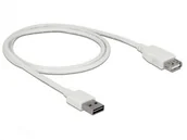 Kable USB - Delock EASY-USB-KAB.2.0 A > gniazdo USB 2.0 A 1 m Biały 85199 - miniaturka - grafika 1