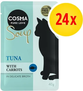 Cosma Megapakiet Soup 24 x 40 g Tuńczyk z kurczakiem i batatami - Mokra karma dla kotów - miniaturka - grafika 2