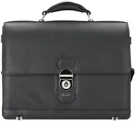Torby na laptopy - ALASSIO Monza Torba biznesowa skórzana 38 cm przegroda na laptopa schwarz 47127 - miniaturka - grafika 1