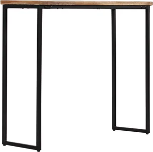 vidaXL Stolik konsola, lite drewno tekowe z odzysku, 90 x 30 x 76 cm - Konsole i sekretarzyki - miniaturka - grafika 5