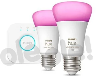Philips Philips Hue mostek + 2x E27 9W zamiennik 75W RGBW | 929002468810 - Systemy inteligentnych domów - miniaturka - grafika 4