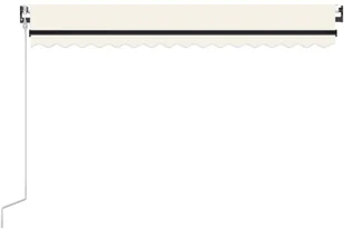 VidaXL Lumarko Automatycznie zwijana markiza, 400 x 350 cm, kremowa! 3069187 VidaXL - Markizy - miniaturka - grafika 4