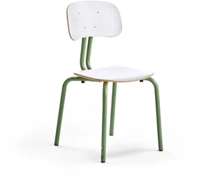 AJ Produkty Krzesło szkolne YNGVE, 4 nogi, zielony, biały, H 460 mm - Meble do szkół i przedszkoli AJ Produkty Krzesło szkolne YNGVE, 4 nogi, zielony, biały, H 460 mm - Meble do szkół i przedszkoli - miniaturka - grafika 1