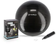 Piłki do ćwiczeń - HMS YB01 75CM CZARNA PIŁKA GIMNASTYCZNA - miniaturka - grafika 1
