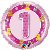 Baby shower i roczek - Unbekannt Aluminium urodziny balon dla chłopców z misiem, 1 rok 26281/PAN:C - miniaturka - grafika 1