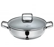 Patelnie - Kuchenprofi KUCHENPROFI STALOWA PATELNIA DO SERWOWANIA ZE SZKLANĄ POKRYWKĄ 28 CM STAL NIERDZEWNA FREEFORM KU-2387002828 - miniaturka - grafika 1