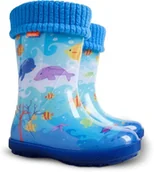 Buty dla dziewczynek - Demar Kalosze dziecięce HAWAI LUX EXCLUSIVE EG (20-27) - Mała 0448EG - miniaturka - grafika 1