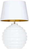 Lampy stojące - 4concepts Stojąca LAMPKA nocna SAINT TROPEZ WHITE L215922251 abażurowa LAMPA stołowa biała L215922251 - miniaturka - grafika 1
