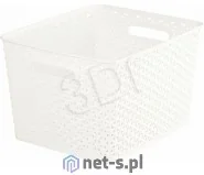 Curver Pojemnik Rattan Y Style Kremowy - Kosze na bieliznę - miniaturka - grafika 4