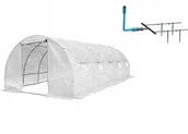 Szklarnie ogrodowe - 4iQ Tunel Foliowy 3x8m Biały + 34 Pkt System Nawadniania - miniaturka - grafika 1