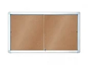 Gabloty - Allboards Gablota z przesuwnymi drzwiami 94x68 korkowa GK18A4PD - miniaturka - grafika 1