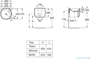 Roca ROCA TEMPO SZCZOTKA WC METALOWA STOJĄCA A817038001 - Umywalki - miniaturka - grafika 2