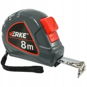 Poziomice, łaty, miary - Modeco Miara zwijana 8mx25mm biała taśma magnes - miniaturka - grafika 1