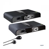 Części i akcesoria do laptopów - Techly Extender HDMI HDbitT po PLC Powerline, do 300m FullHD z IR, czarny 021611 - miniaturka - grafika 1