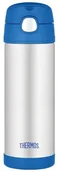 Termosy - Thermos Termos dziecięcy ze słomką 470 ml niebieski 120022 - miniaturka - grafika 1