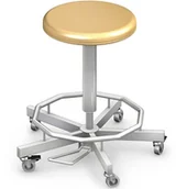 Meble i wyposażenie gabinetów medycznych - Ztm Tech-med TB-03KO/NRD taboret lekarski ze stali kwasoodpornej na kółkach regulowany TB-02 (TB-02-100-ND-T_) - miniaturka - grafika 1