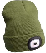 Odzież robocza - EXTOL Craft Czapka z Latarka LED Uniwersalny Rozmiar USB na Rower Wędrówki Zielona - miniaturka - grafika 1