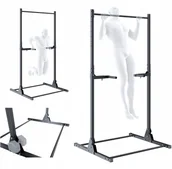 Poręcze i drążki do podciągania - Drążek stacjonarny + poręcz dip do podciągania S4 - miniaturka - grafika 1