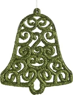 Ozdoby bożonarodzeniowe - Witek Home Witek Home 12x Ozdoba świąteczna zielona dzwonek 276900 - miniaturka - grafika 1