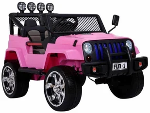 Super-Toys MEGA JEEP SUNSHINE NAPĘD 4X4 2X12V WOLNY START MIĘKKIE KOŁA BLUETOOTH RADIO EXCLUSIVE/2388 S-2388-RÓŻOWY - Pojazdy elektryczne dla dzieci - miniaturka - grafika 2