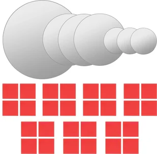 vidaXL Zestaw 7 okrągłych luster ściennych, szklanych - Lustra - miniaturka - grafika 2