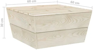 vidaXL 6-cz. zestaw mebli z palet do ogrodu, impregnowany świerk 3063721 - Meble ogrodowe - miniaturka - grafika 12