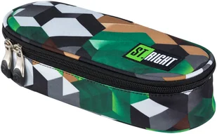 St. Majewski Piórnik saszetka jednokomorowa PC1 ZIELONE KLOCKI 3D St.Right 726321 - Piórniki - miniaturka - grafika 2