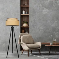 Lampy stojące - Euluna Lampa stojąca Boho jute & black, 145cm - miniaturka - grafika 1