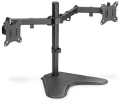 Uchwyty do monitorów - Digitus Stojak biurkowy podwójny z zaciskiem 2xLCD max. 32" max. Obciążenie 2x 8kg uchylno-obrotowy czarny DA-90401 - miniaturka - grafika 1