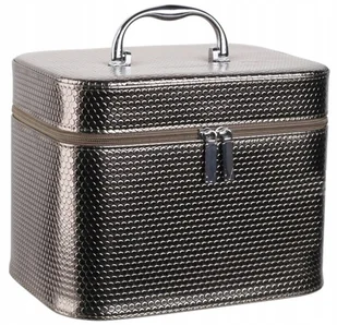 INTER-VION Metaliczny kuferek na kosmetyki - 415 204 - XL - Pozostałe akcesoria kosmetyczne - miniaturka - grafika 5