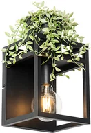 Lampy ścienne - QAZQA Przemysłowy kinkiet czarny ze stelażem - Cage Rack - miniaturka - grafika 1