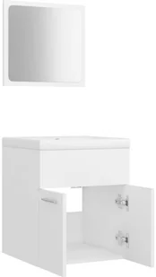 VidaXL Lumarko Zestaw mebli łazienkowych, biały, płyta wiórowa! 3071684 VidaXL - Meble łazienkowe - miniaturka - grafika 7
