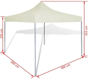 vidaXL vidaXL Namiot ogrodowy zadaszenie 3 x m kremowe - Pawilony ogrodowe - miniaturka - grafika 18