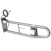 Akcesoria łazienkowe - Franke Uchwyt dla niepełnosprawnych uchylny z przyciskiem spłukującym CONTINA - miniaturka - grafika 1