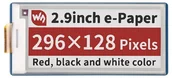 Podzespoły elektroniczne - Raspberry Pi Waveshare Wyświetlacz E-Paper E-Ink 2,9'' 296x128px - SPI - 3 kolory - do Pico - Waveshare 19607 WSR-19544 - miniaturka - grafika 1