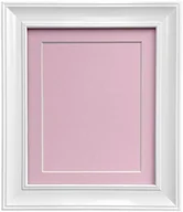 Ramki na zdjęcia - NA FRAMES BY POST FRAMES BY POST Scandi Vintage biała ramka zdjęcia z różowym uchwytem i deską tylną 76 x 50 cm zdjęcie rozmiar A2 AP4620VWPinkMountAndBB3020A2 - miniaturka - grafika 1