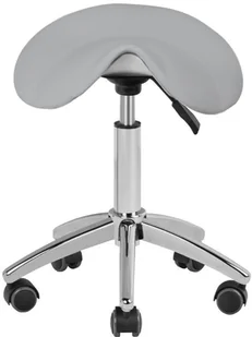 ACTIVESHOP Taboret Kosmetyczny Am-302 Szary 10003_129394 - Krzesła i taborety kosmetyczne - miniaturka - grafika 2