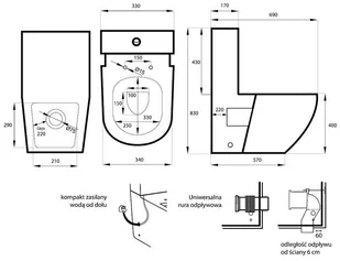 Massi Kompakt wc LOCA Duro MSK-A380DU_ - Kompakty WC - miniaturka - grafika 2
