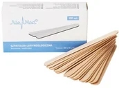 Pozostałe akcesoria kosmetyczne - Allemed Szpatułki laryngologiczne drewniane jednorazowe do wosku depilacji AlleMed 100 szt - miniaturka - grafika 1