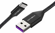 Kable USB - Magix Solutions LTD Magix USB C kabel do ładowania 5A, szybkie ładowanie QC 3.0, wysoka trwałość, transfer danych 480 Mbit/s USB-A 2.0 do USB-C, do urządzeń USB typu C (czarny) (100 cm) GH003ACB201001 - miniaturka - grafika 1