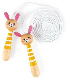 Janod Skakanka z drewnianymi rączkami Zajączek, - Zabawki kreatywne - miniaturka - grafika 5
