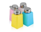 Pozostałe akcesoria kosmetyczne - ACTIVESHOP BUTELKA Z POMPKĄ CHROM 180ML MIX KOLOR - miniaturka - grafika 1