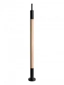 Balustrady i akcesoria - Gierat Słupek systemowy fi 42,4 stal nierdzewna (czarna) + drewno - miniaturka - grafika 1